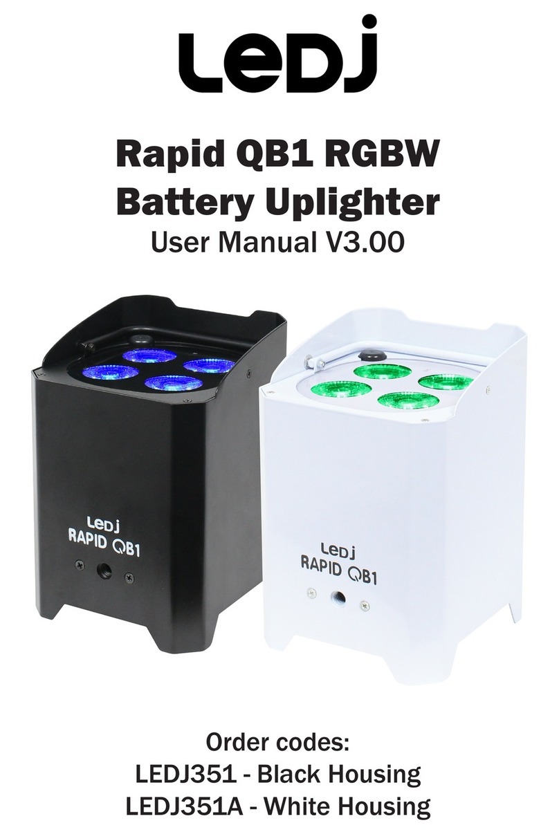 Ledj Rapid QB1 RGBW Battery Uplighter User manual