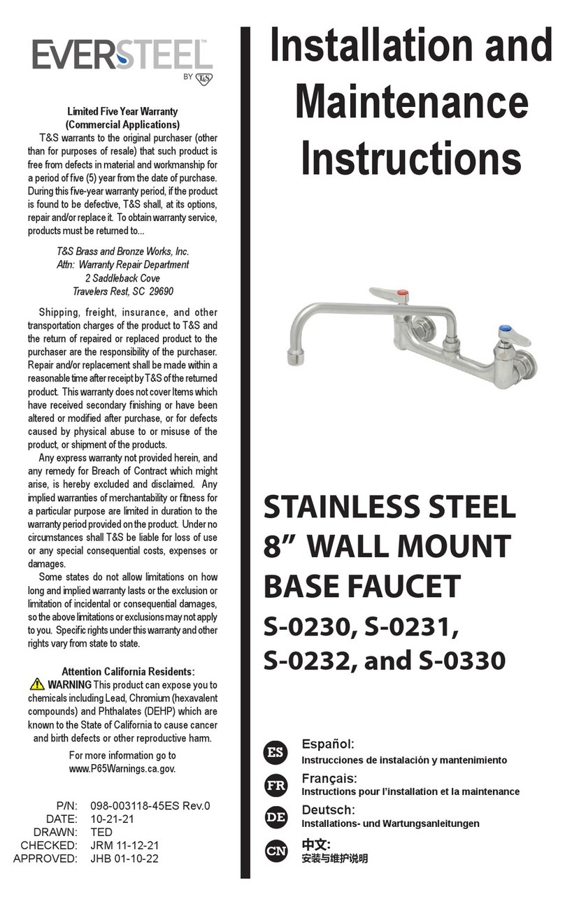T&S EVERSTEEL S-0230 User manual
