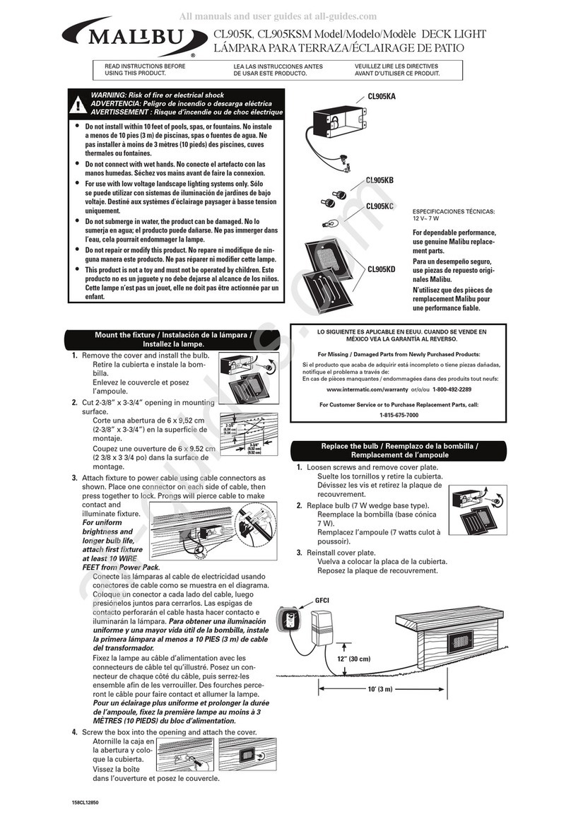 Intermatic Malibu CL905K quick start guide