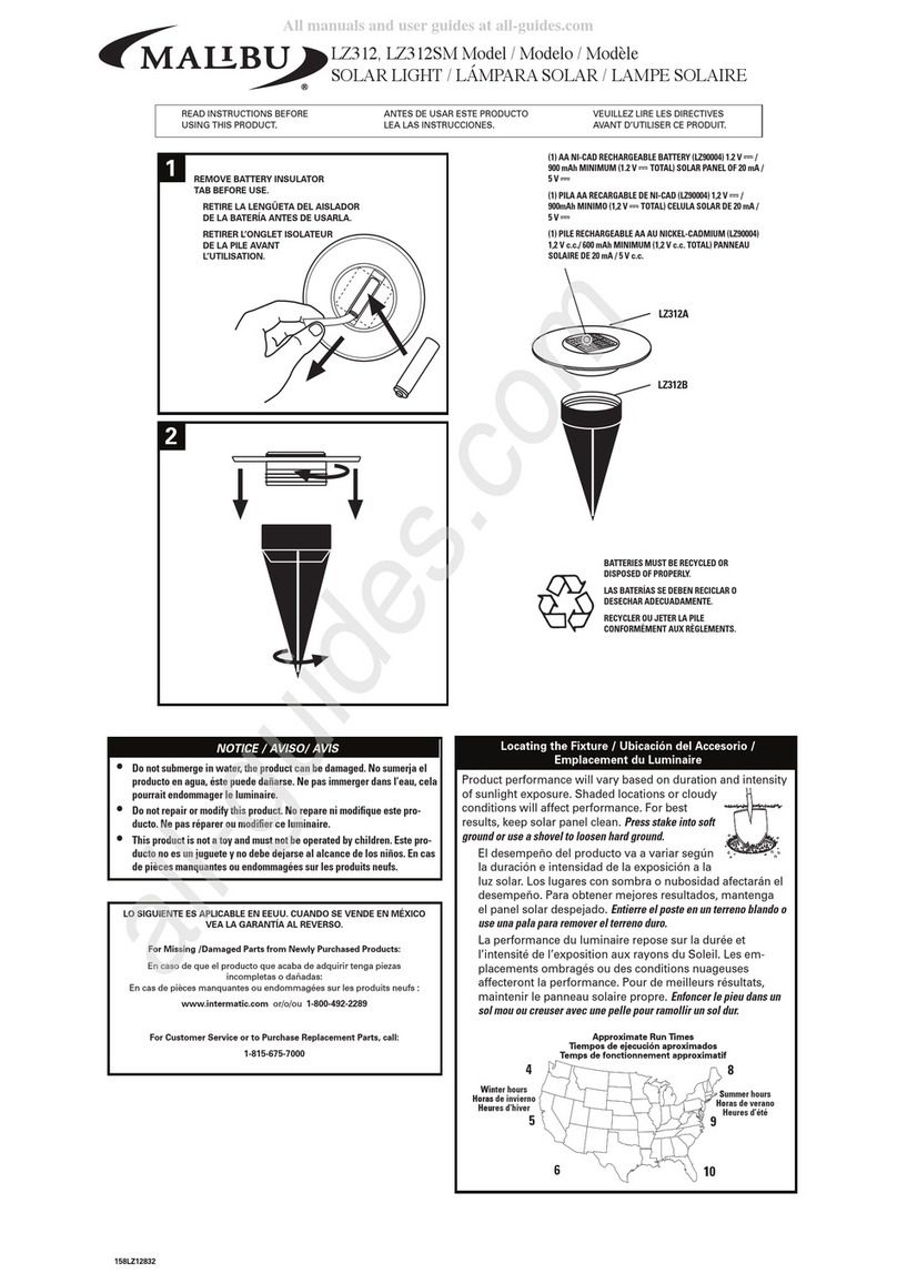 Intermatic Malibu LZ312 quick start guide