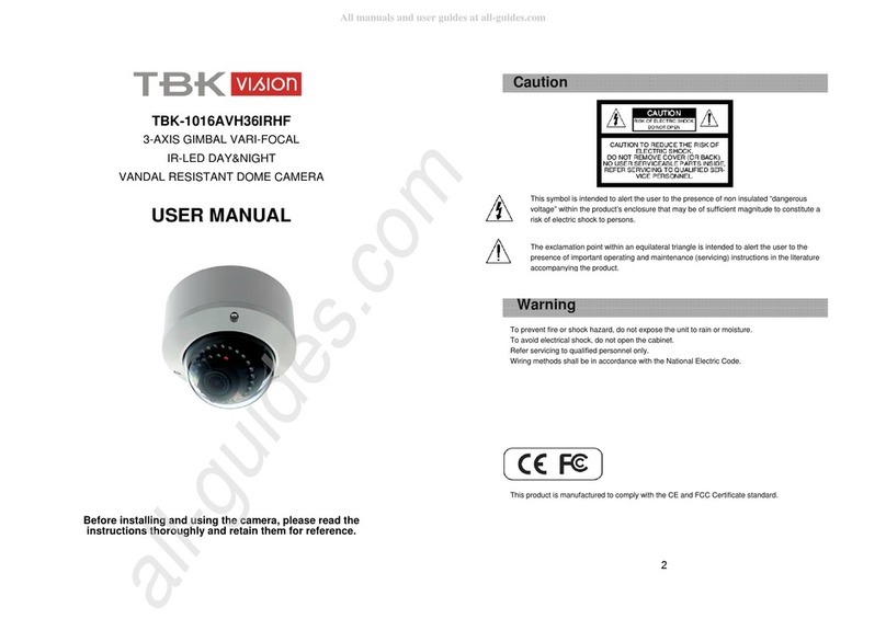 TBK vision TBK-1016AVH36IRHF User manual