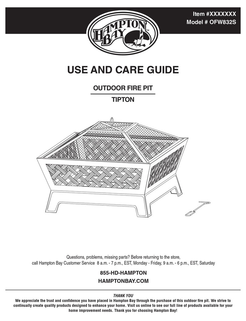 HAMPTON BAY TIPTON OFW832S Use and care guide