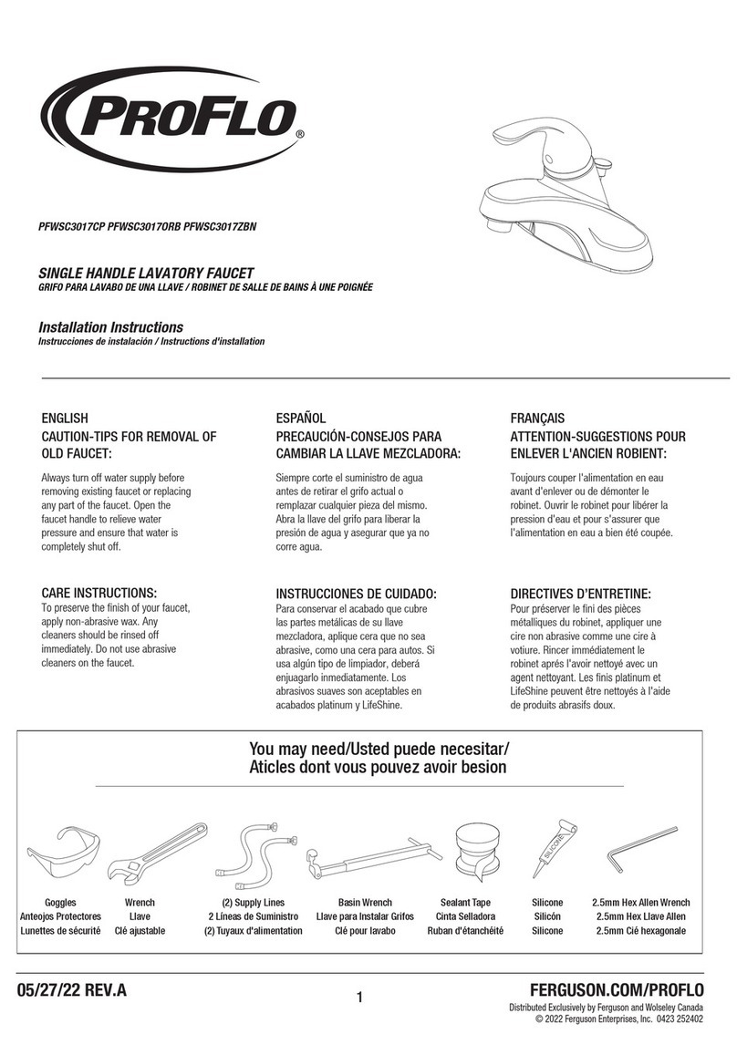 ProFlo PFWSC3017CP installation instructions