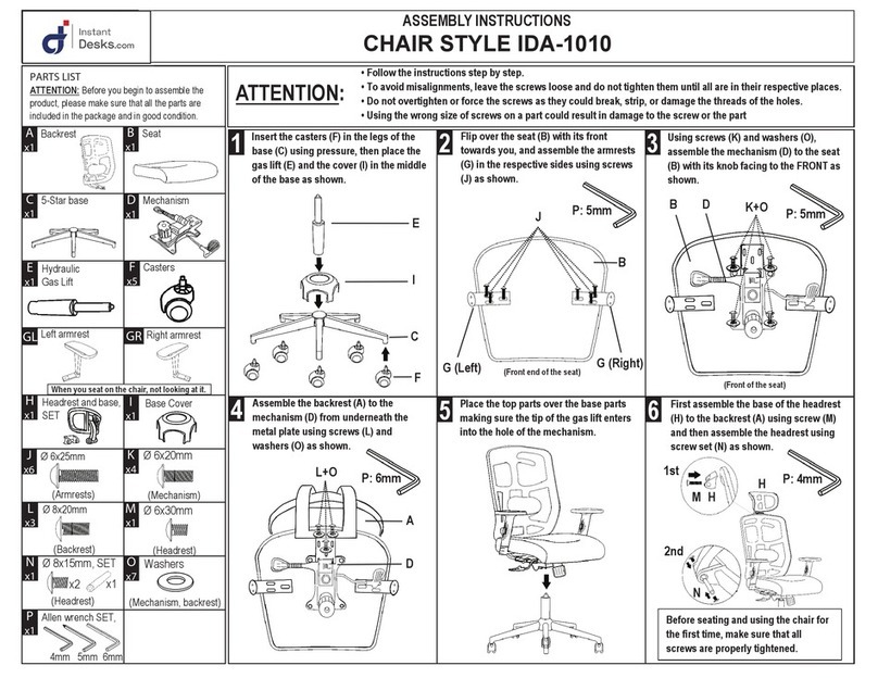 Instant Desks IDA-1010 Assembly instructions