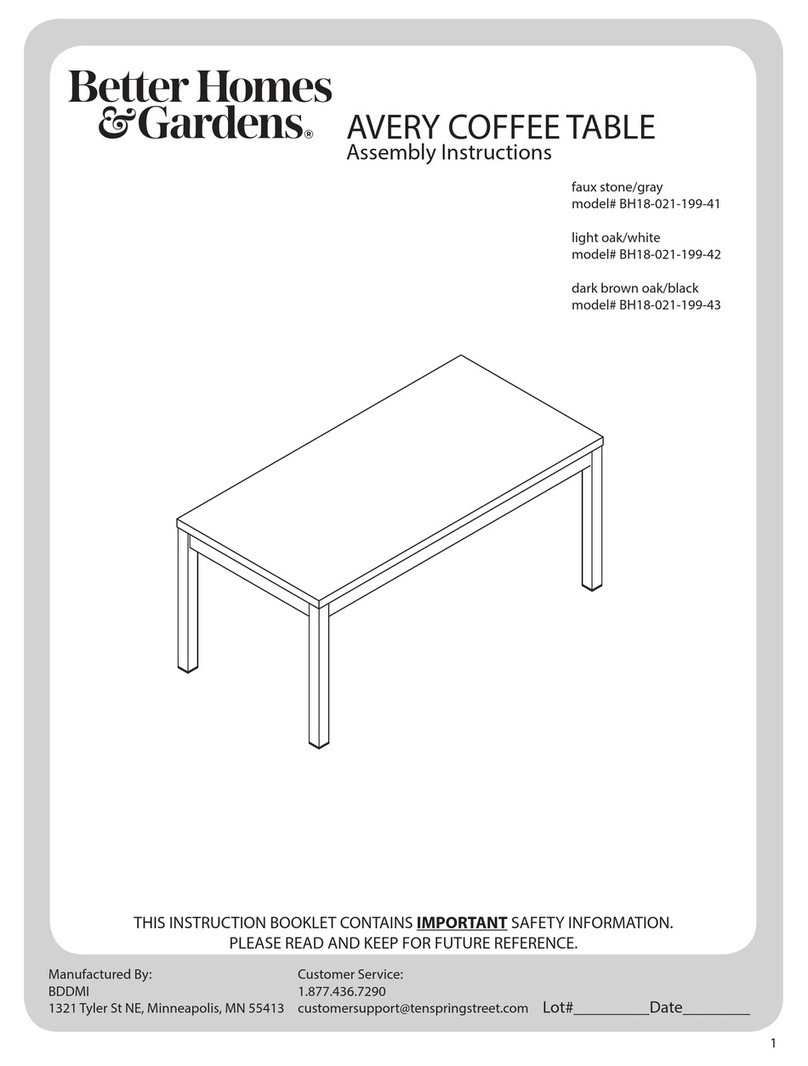 Better Homes and Gardens AVERY BH18-021-199-41 Assembly instructions