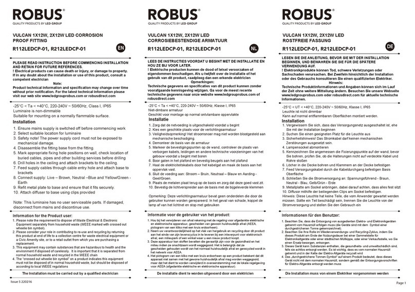 LED Group Robus R112LEDCP-01 User manual