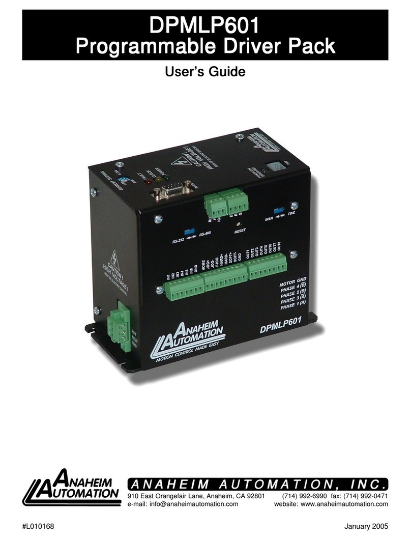 Anaheim Automation DPMLP601 user guide