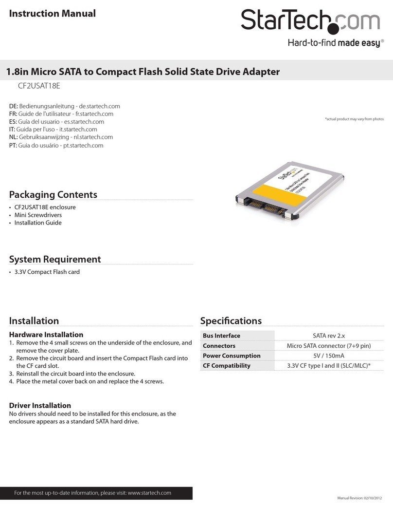 StarTech.com CF2USAT18E User manual StarTech.com CF2USAT18E User manual