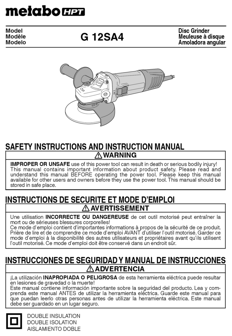 Metabo HPT G 12SA4 Safety instructions and instruction manual Metabo HPT G 12SA4 Safety instructions and instruction manual