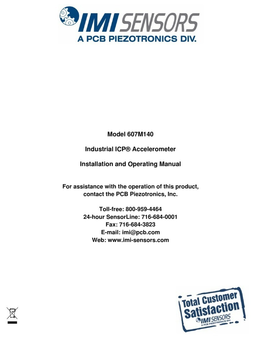 PCB Piezotronics IMI SENSORS ICP 607M140 User manual
