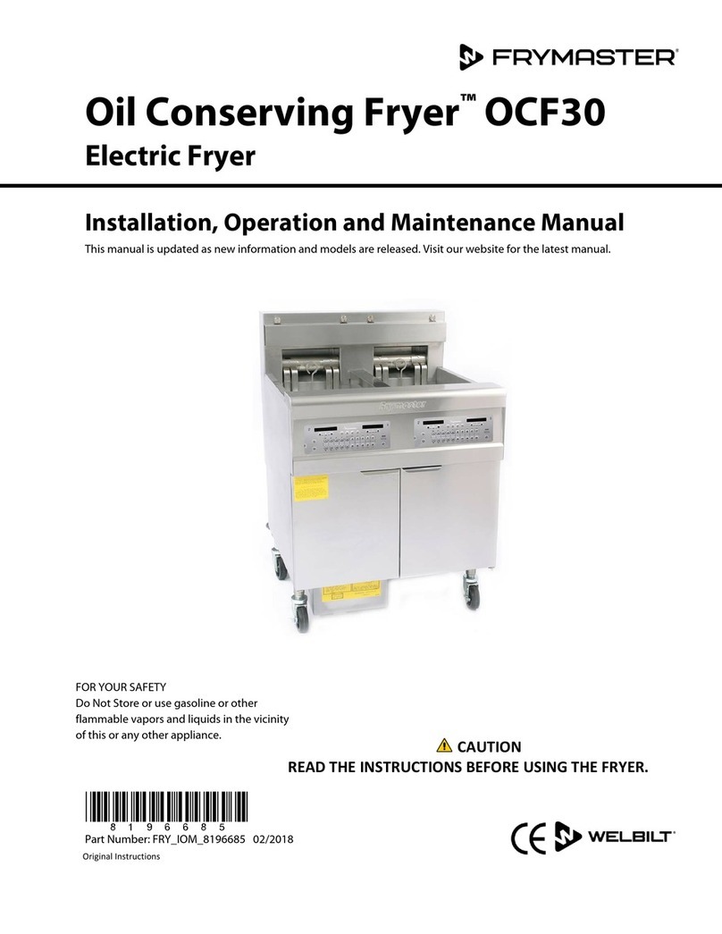 Welbilt Frymaster OCF30 User manual