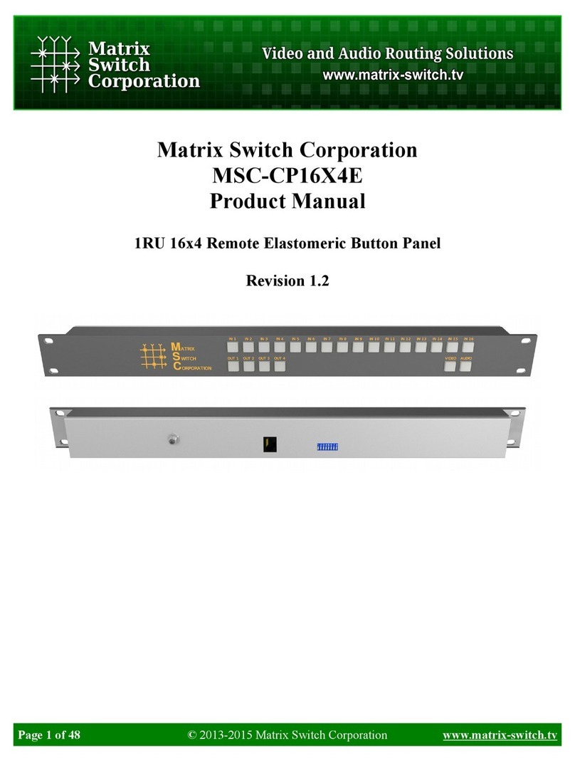 Matrix Switch Corporation MSC-CP16X4E User manual