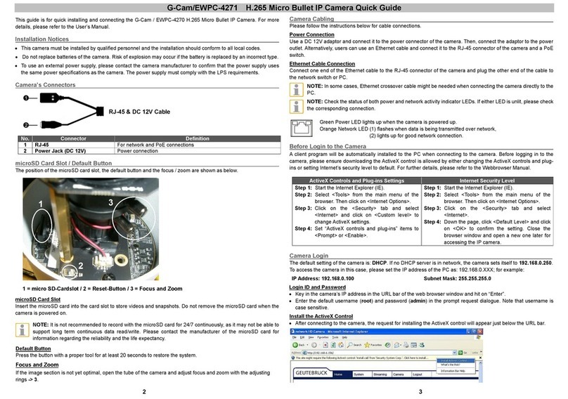 Geutebruck G-Cam/EWPC-4271 User manual