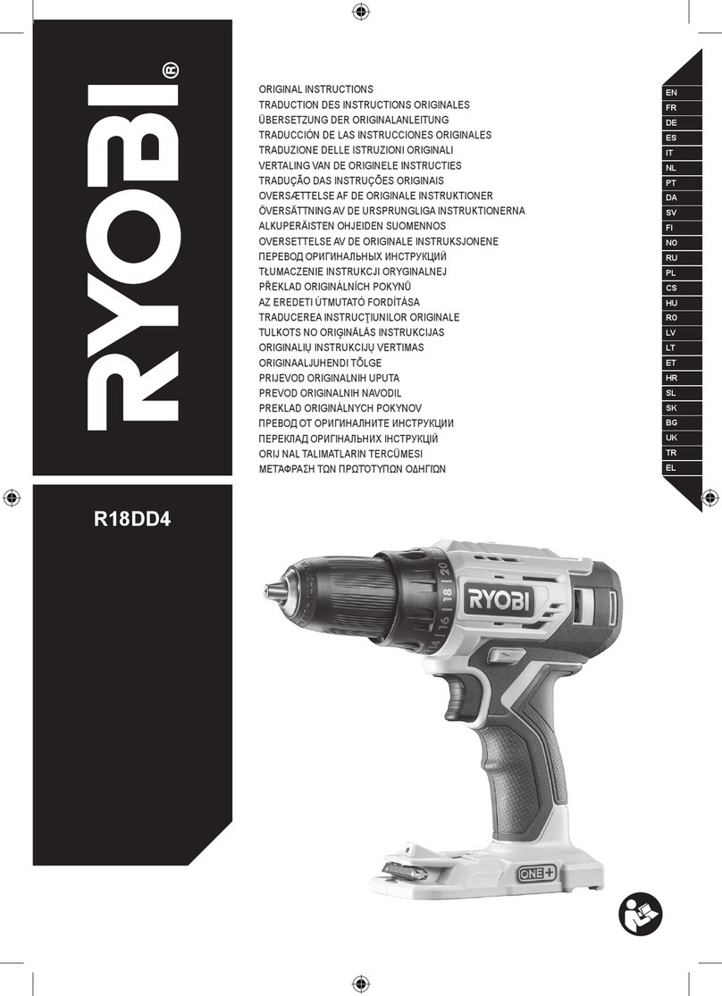 Ryobi R18DD4 Original instructions