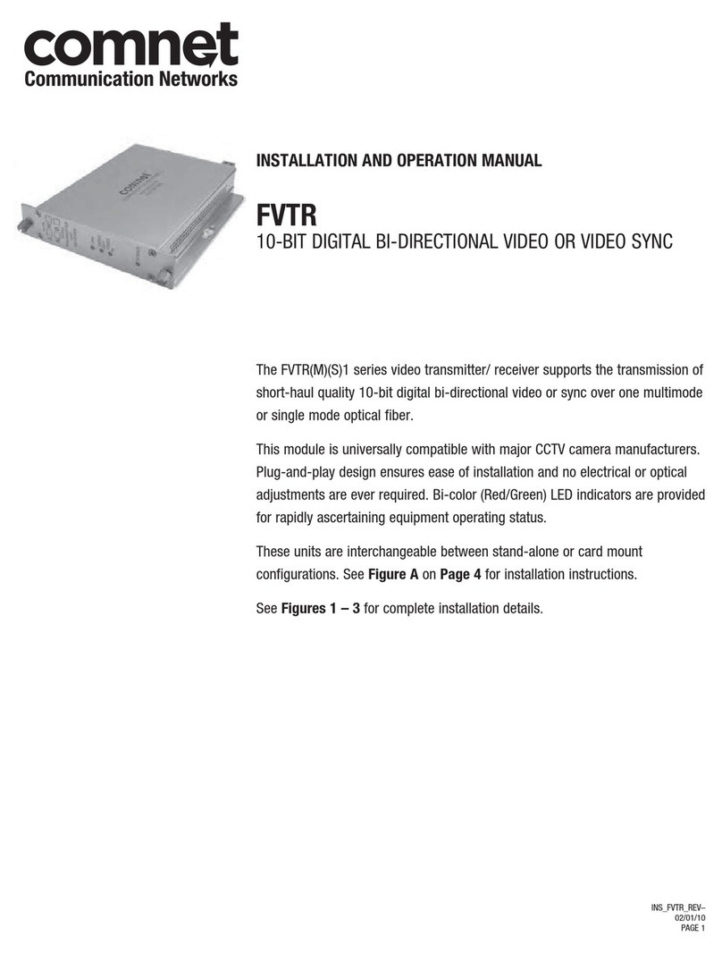 Comnet FVTR User manual