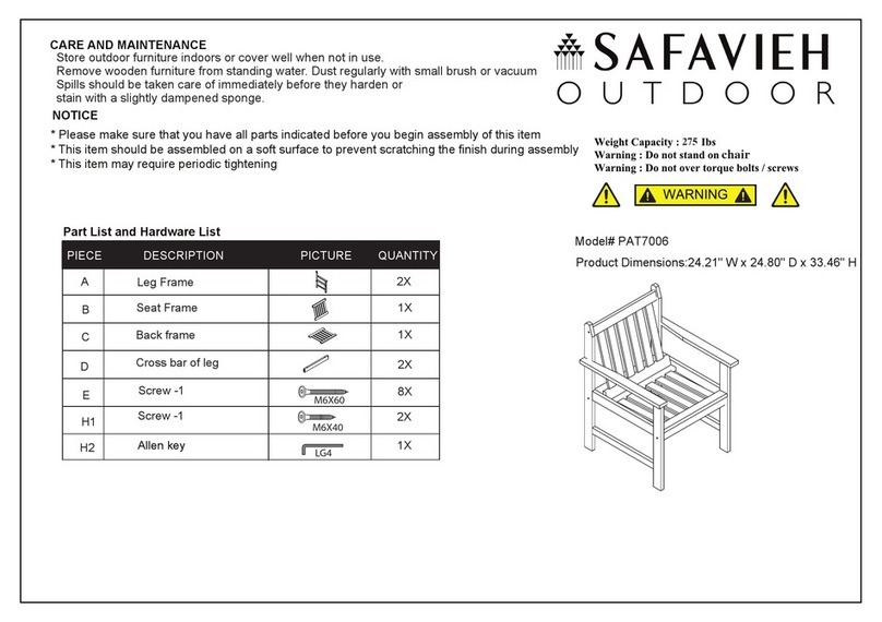 Safavieh Outdoor PAT7006 Assembly Safavieh Outdoor PAT7006 Assembly