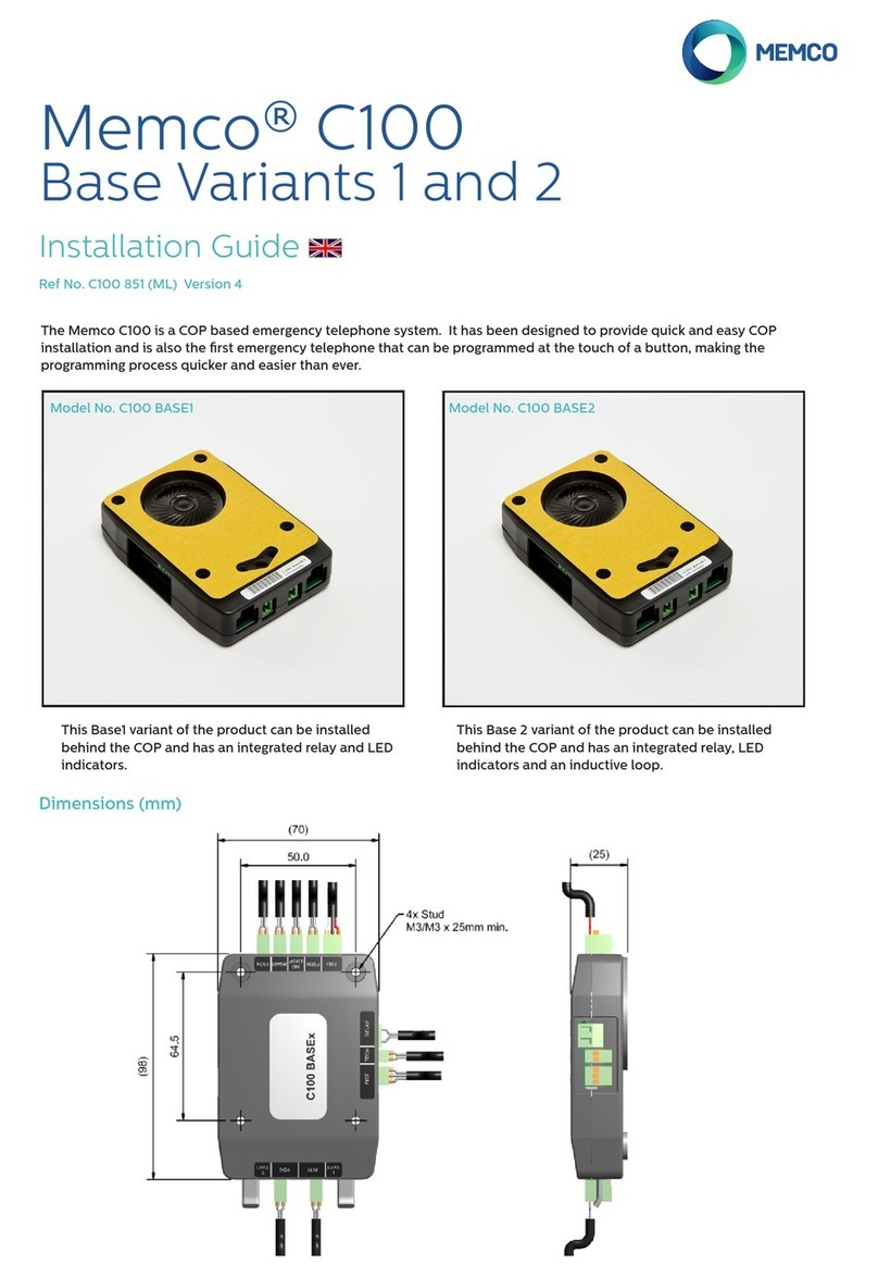 Memco C100 BASE1 installation guide