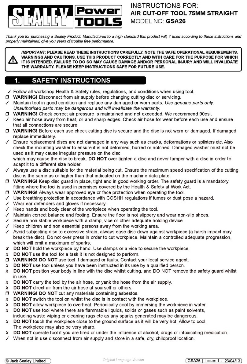 Sealey GSA26 User manual
