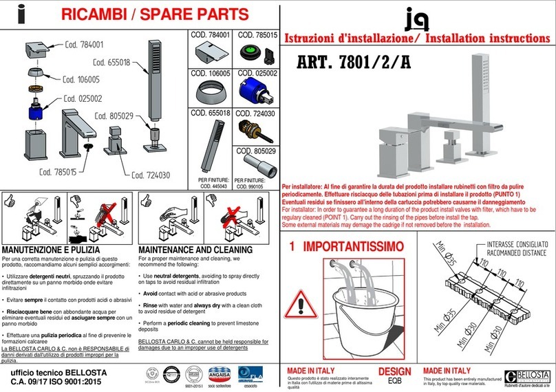 BELLOSTA 7801/2/A installation instructions