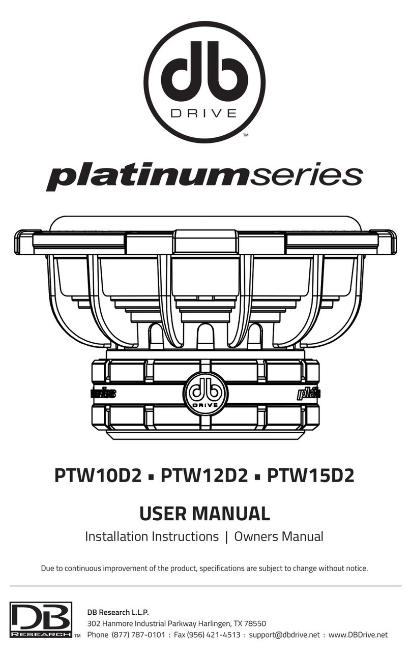 DB Research Platinum PTW10D2 User manual