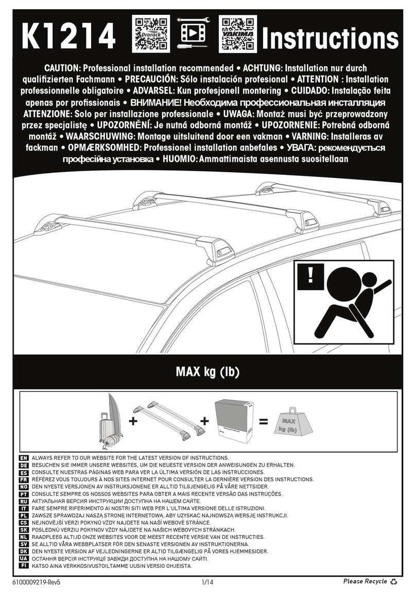 Prorack K1214 User manual Prorack K1214 User manual