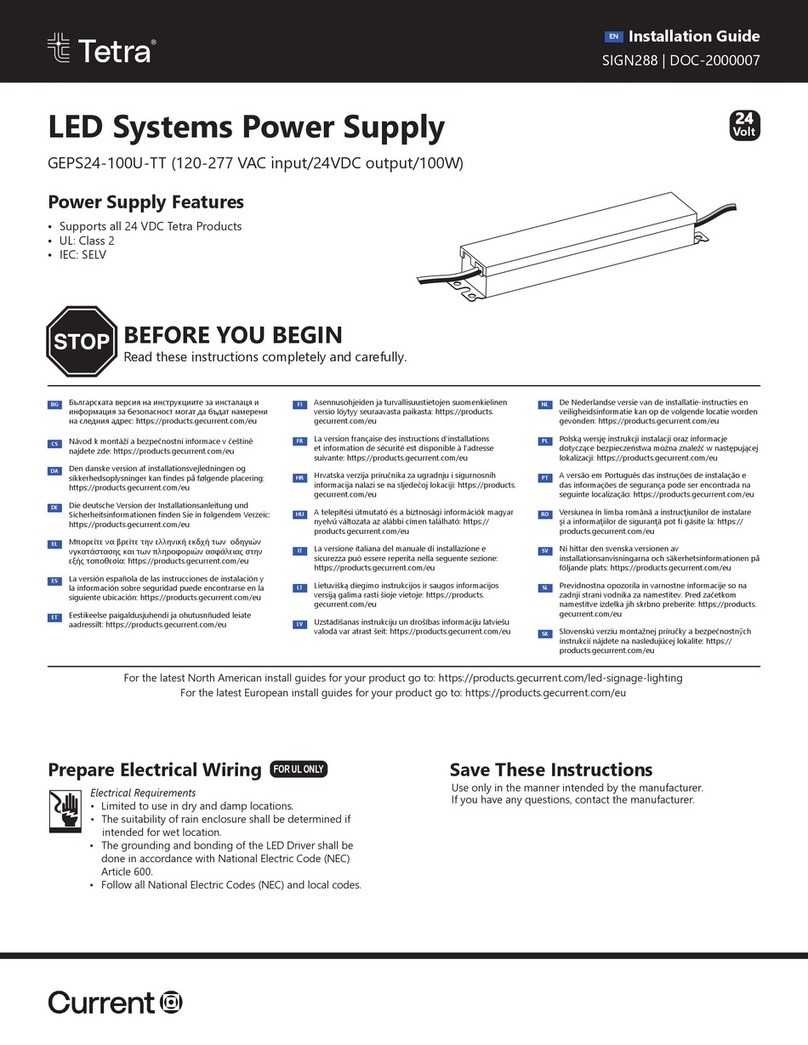 Tetra GEPS24-100U-TT installation guide Tetra GEPS24-100U-TT installation guide