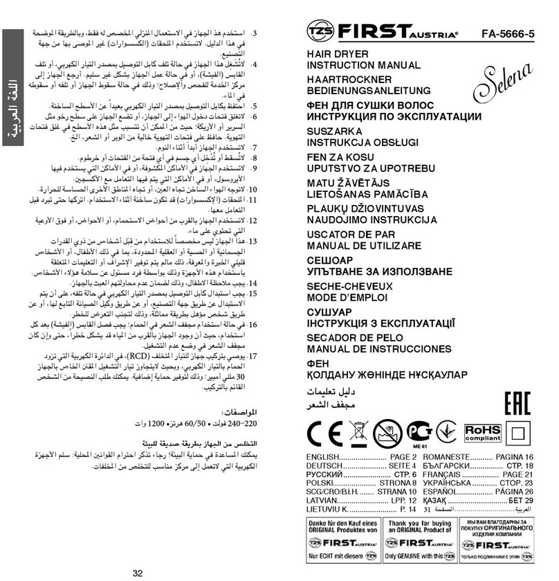TZS First AUSTRIA Selena FA-5666-5 instruction manual