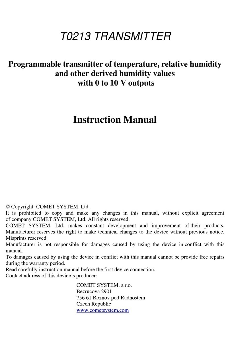 Comet T0213D User manual