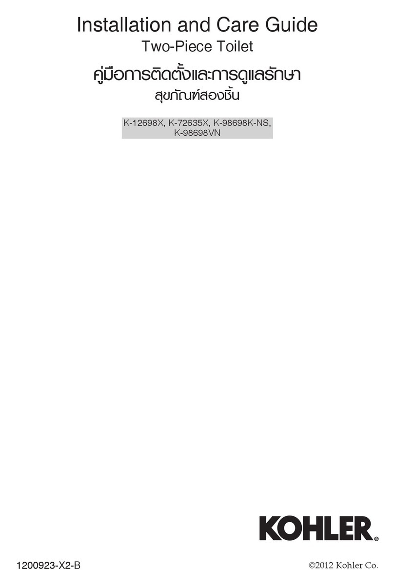 Kohler K-12698X Installation and care guide