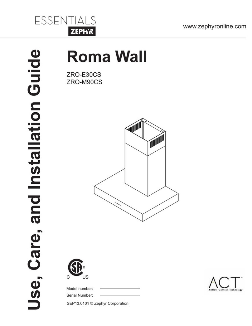 Zephyr ACT Roma Wall ZRO-E30CS User manual