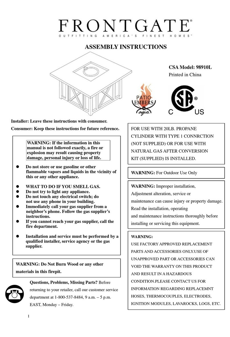 Frontgate 98910L User manual