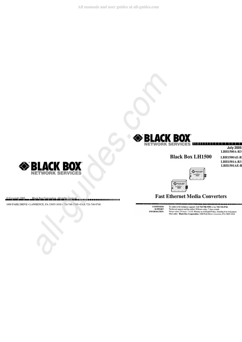 Black Box LH1500 User manual Black Box LH1500 User manual