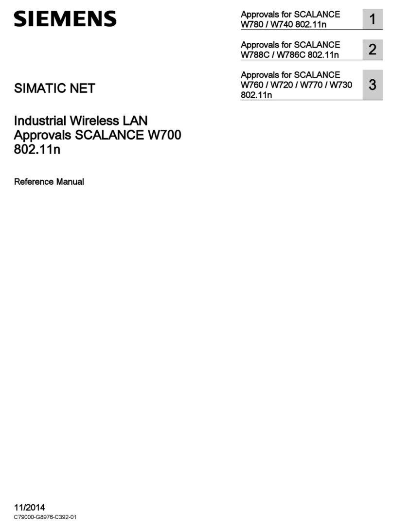 Siemens SIMATIC NET SCALANCE W700 Series User manual