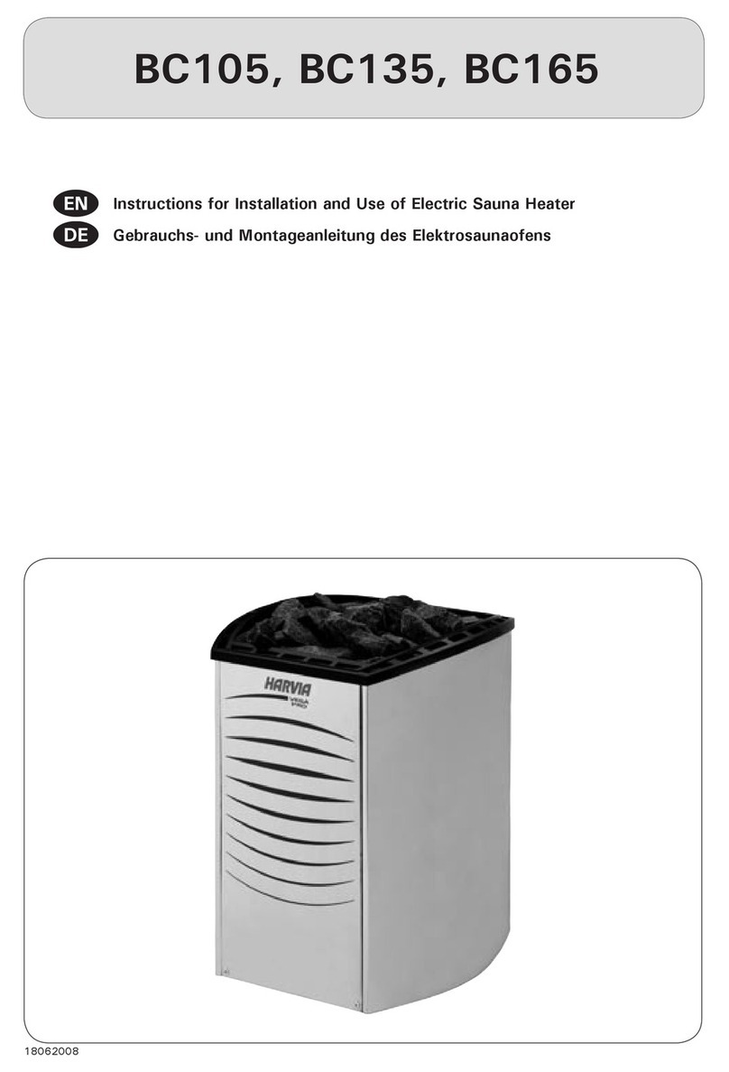 Harvia BC135 Instructions for installation and use