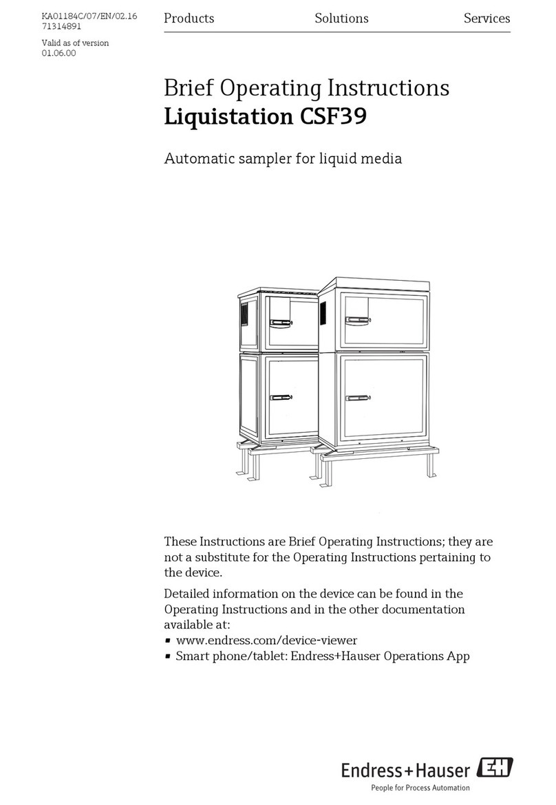 Endress+Hauser Liquistation CSF39 Brief operating instructions