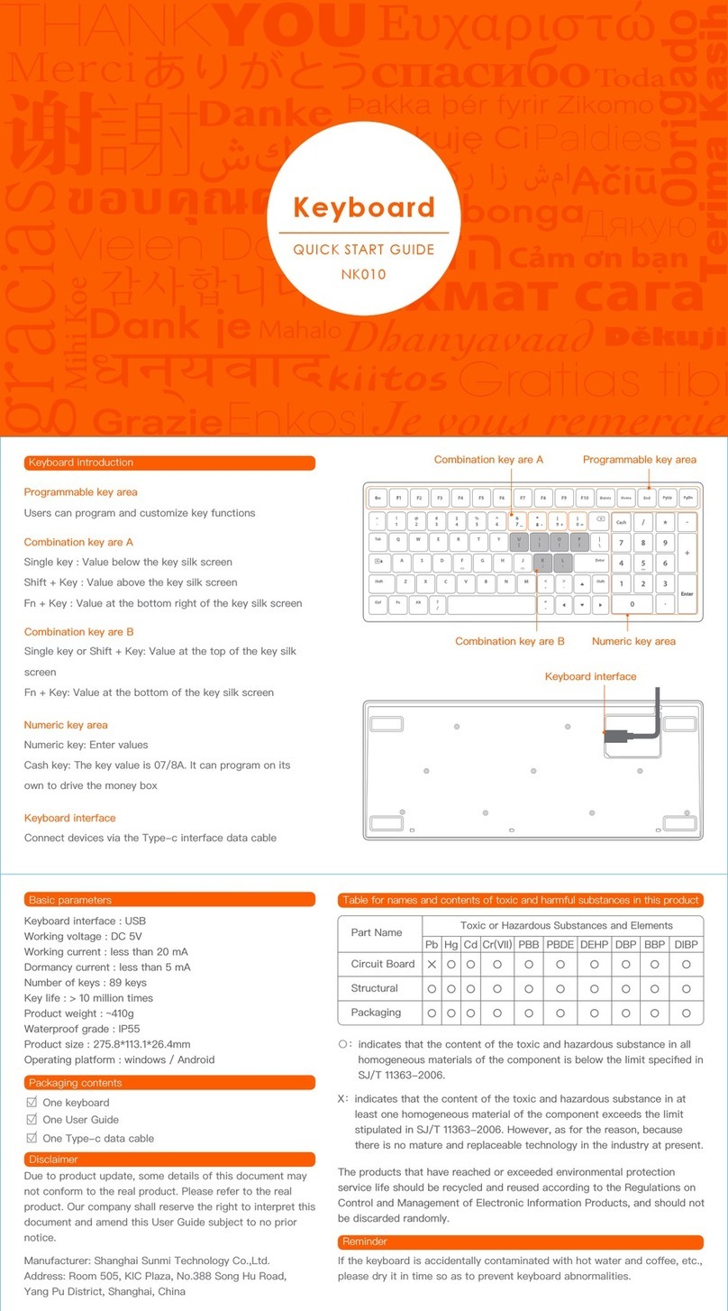 Sunmi NK010 quick start guide