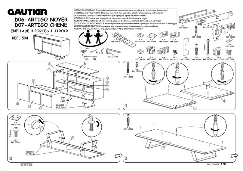 Gautier D06-ARTIGO NOYER User manual