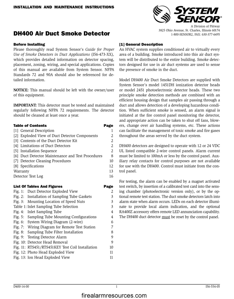Pittway System Sensor DH400 User manual