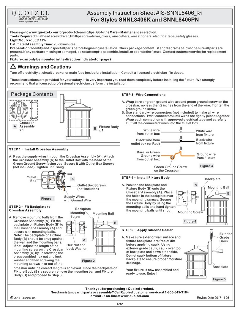 Quoizel SNNL8406K User manual