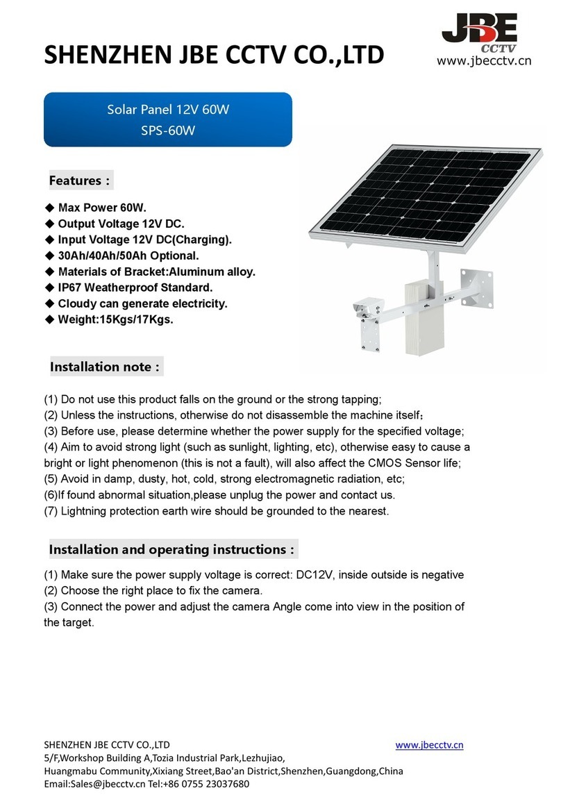 JBE CCTV SPS-60W Series manual