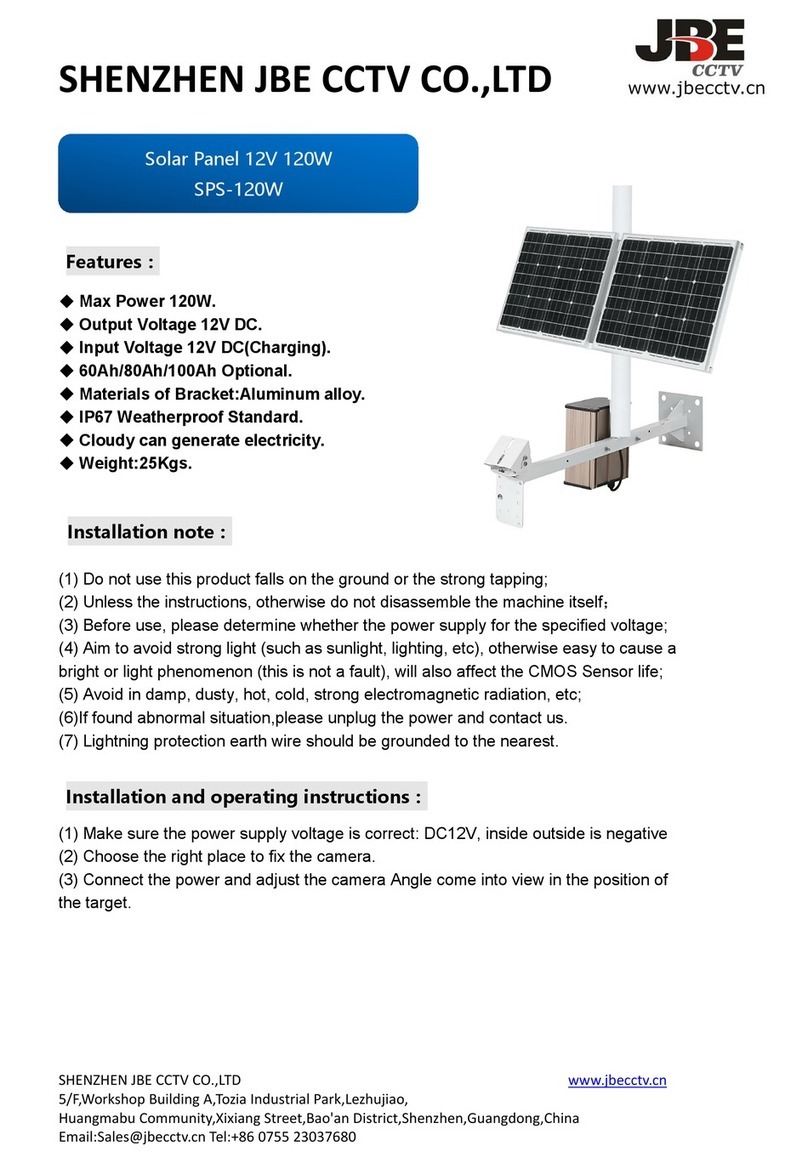 JBE CCTV SPS-120W Series manual