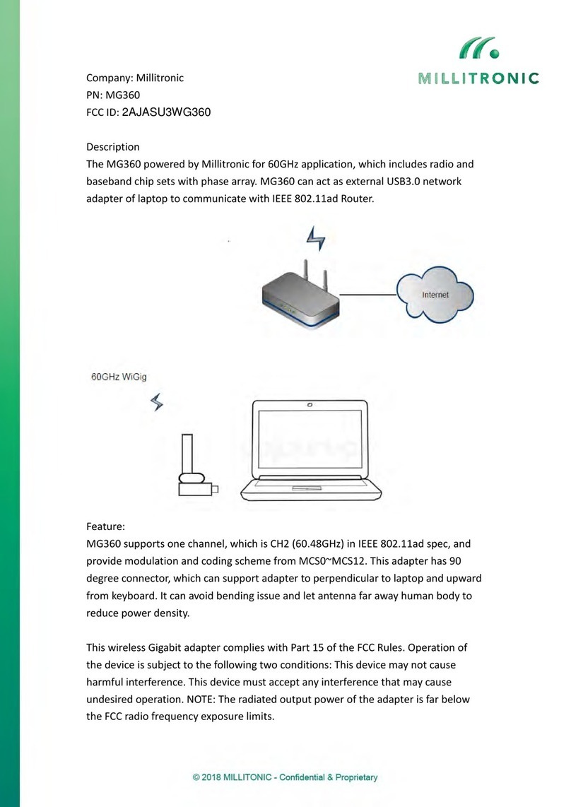 Millitronic MG360 User manual