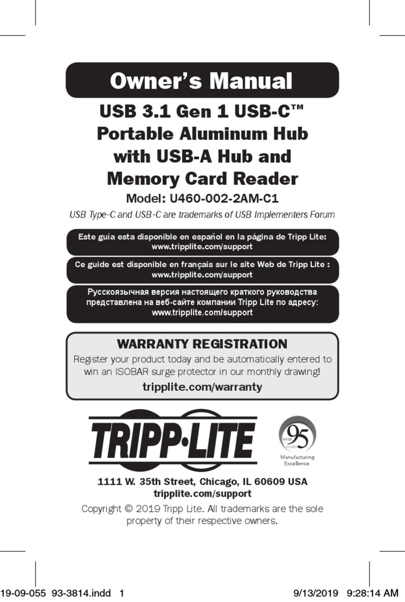 Tripp Lite U460-002-2AM-C1 User manual Tripp Lite U460-002-2AM-C1 User manual