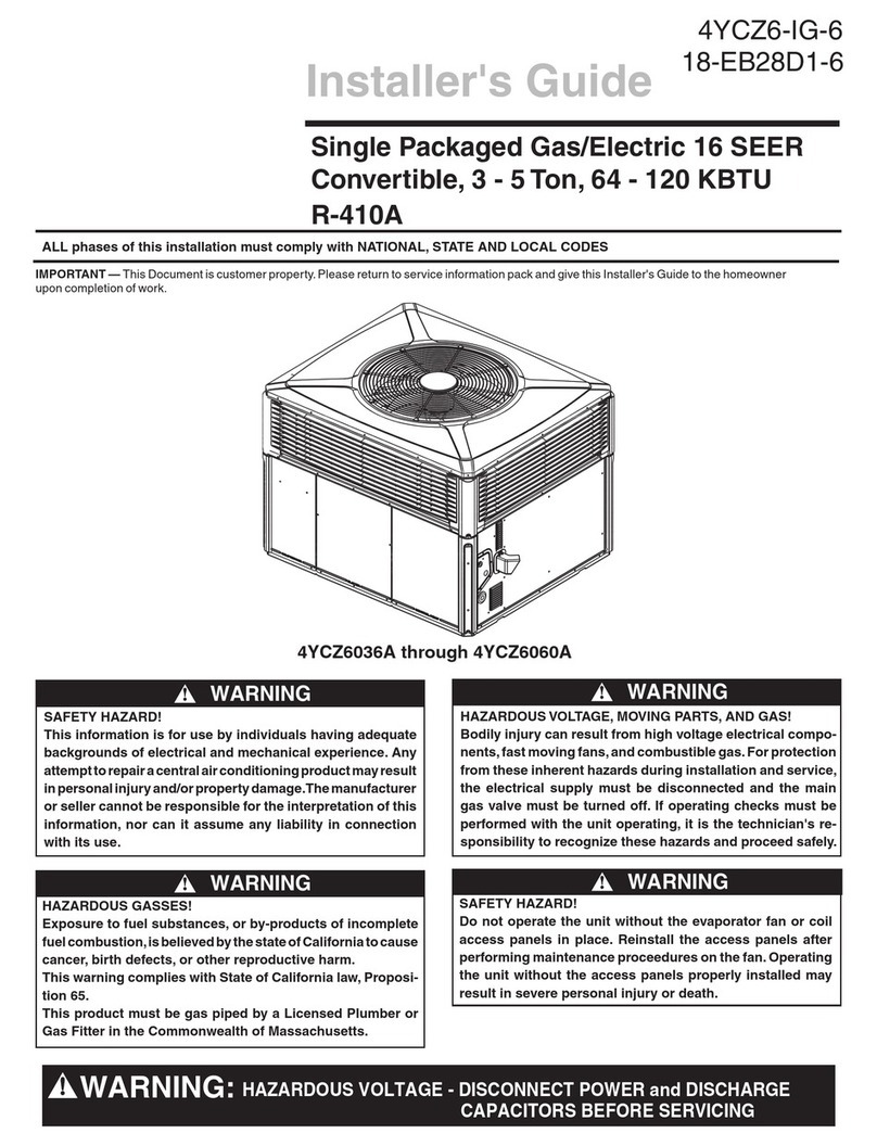 Trane 4YCZ6036A Assembly instructions