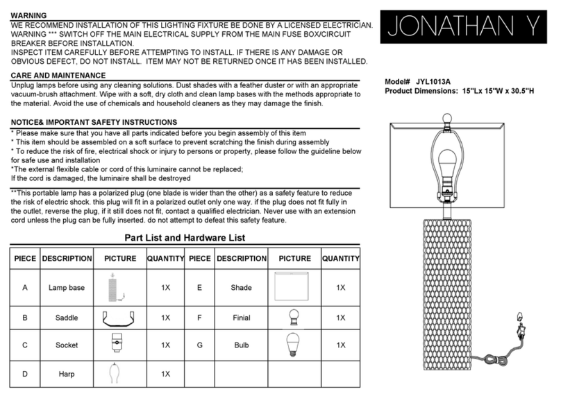 JONATHAN Y JYL1013A User manual