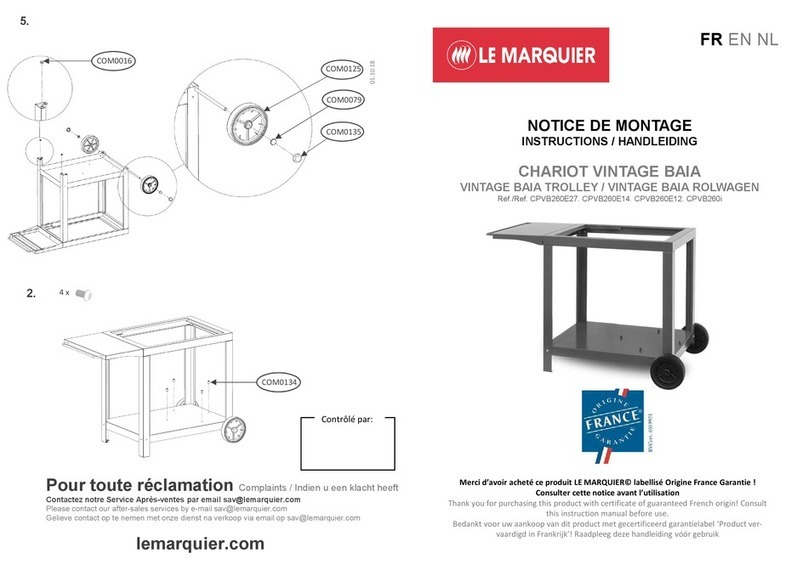 LE MARQUIER VINTAGE BAIA TROLLEY instructions