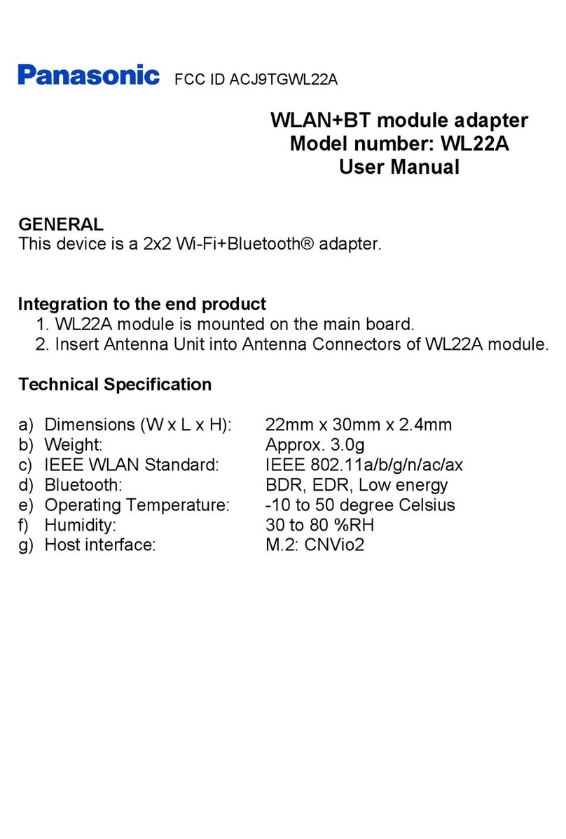 Panasonic WL22A user manual