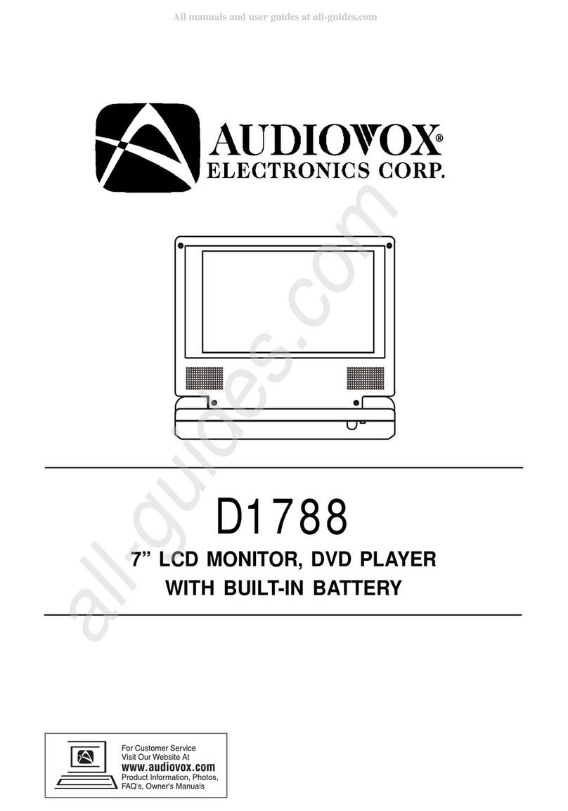 Audiovox Electronics D1788 instruction manual