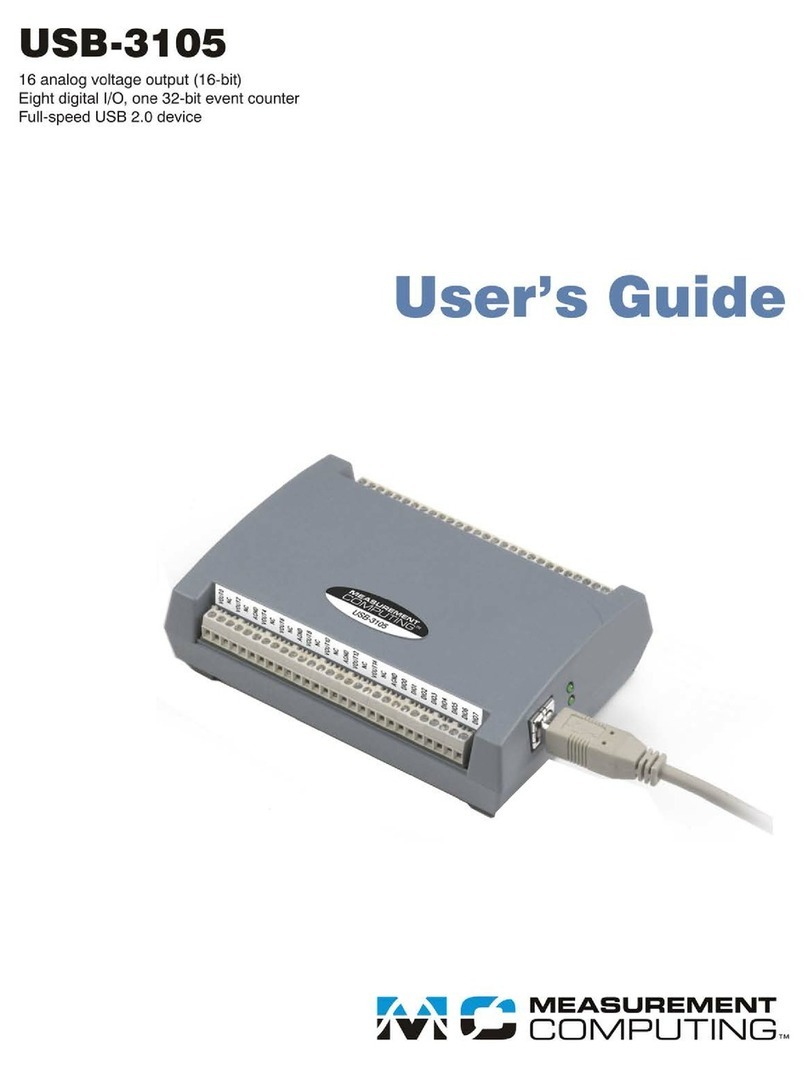 Measurement Computing USB-3100 Series User manual