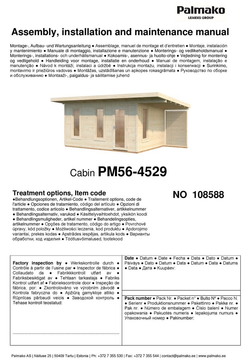 Lemeks Palmako Grace PM56-4529 Assembly, installation and maintenance manual